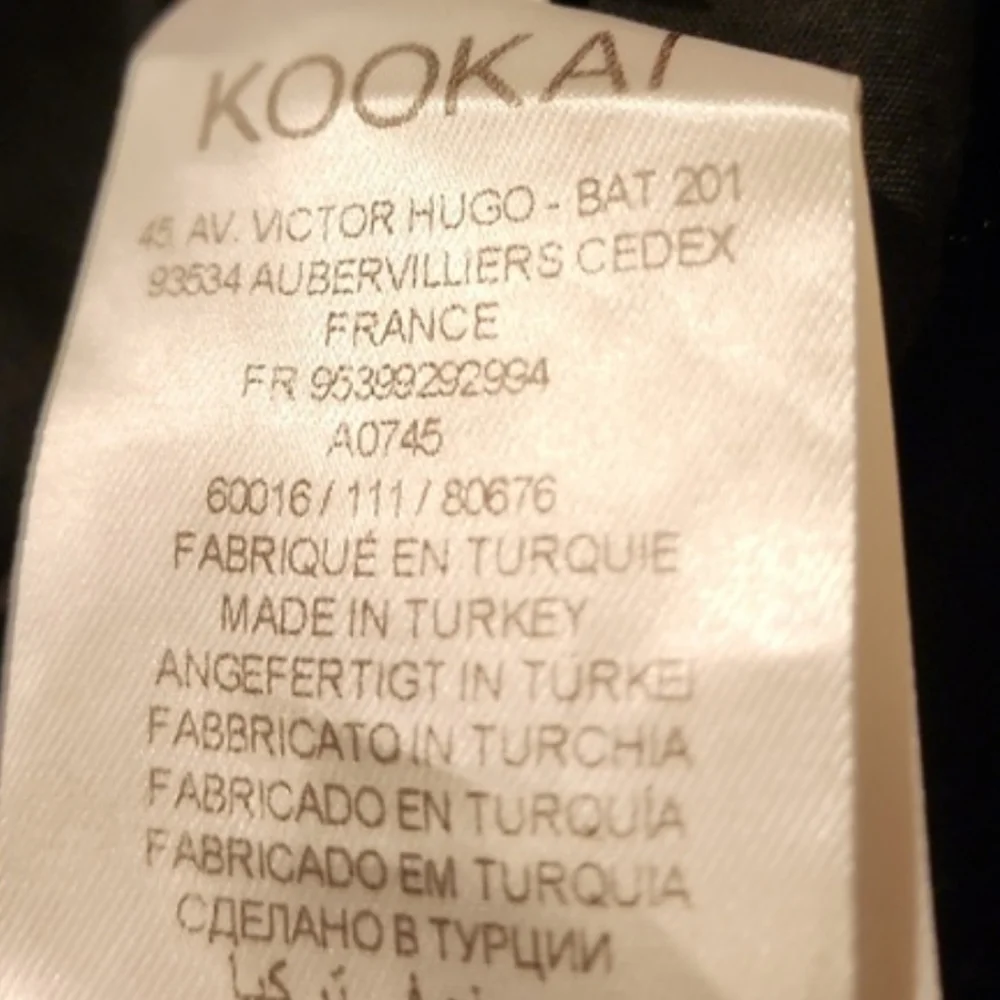 Kookai leather jacket short vintage Victor Hugo black bomber style size 8 - Picture 9 of 12